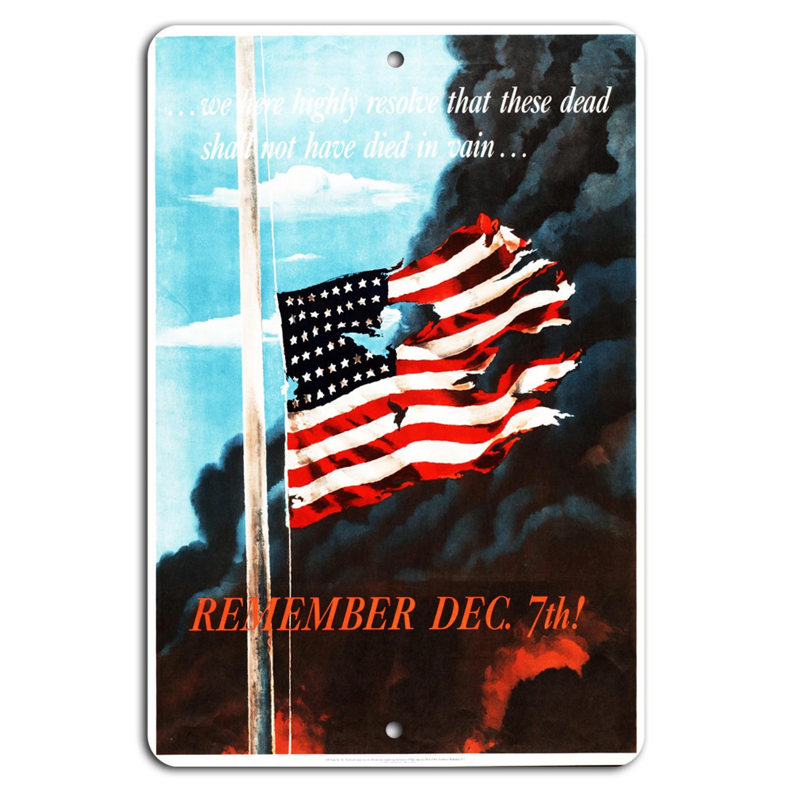 Pearl Harbor Sign BanginPrints Vintage Aluminum Military Remembrance