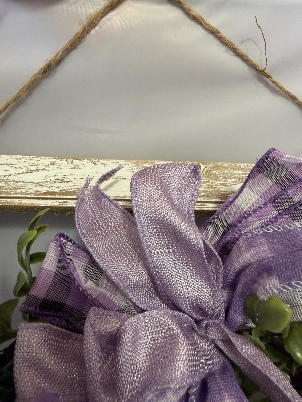 Lavender Wreath Window Frame Farmhouse Wall Decor Rustic 16×13