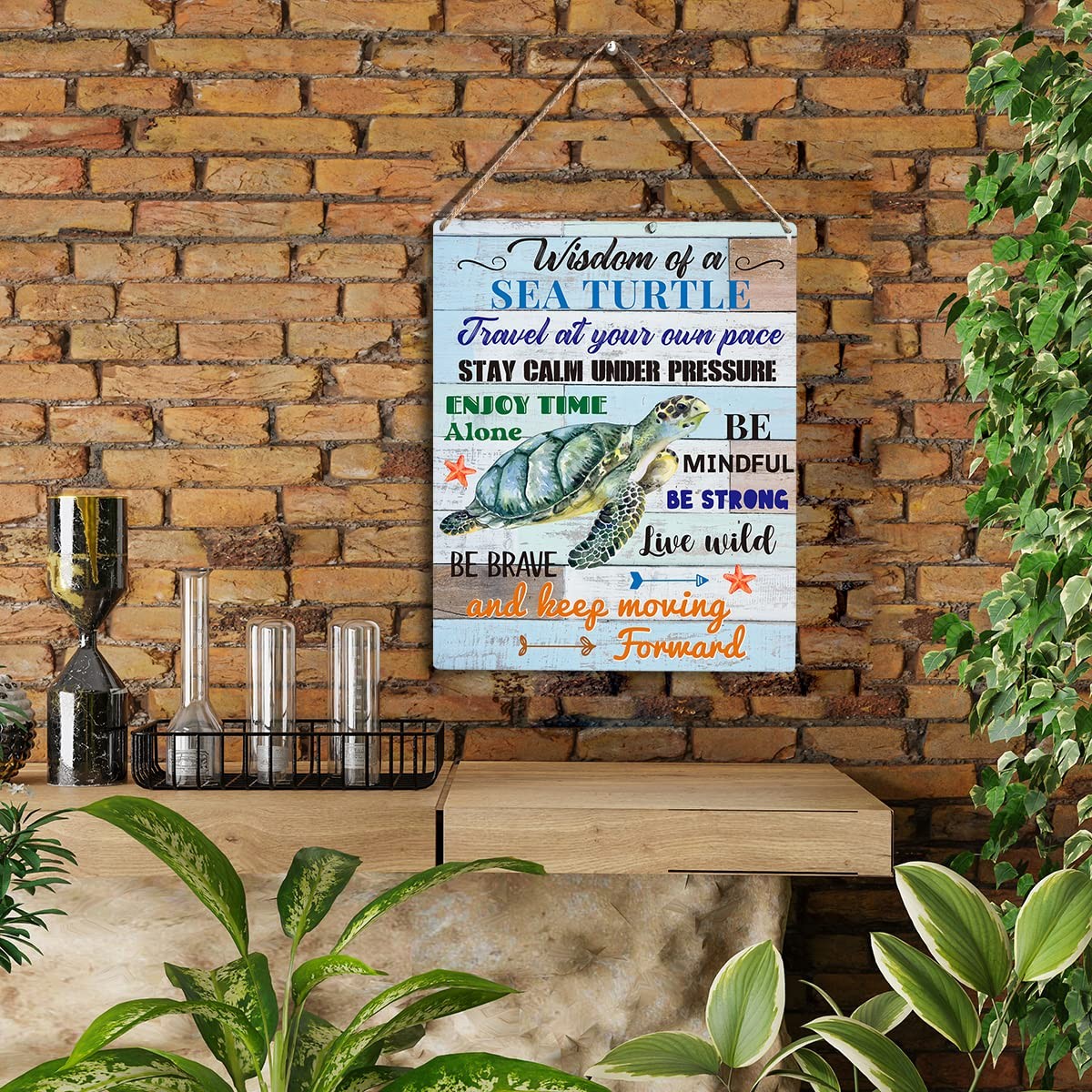 YCYD Sea Turtle Decor, Friends Inspirational 8 x 10 inches,
