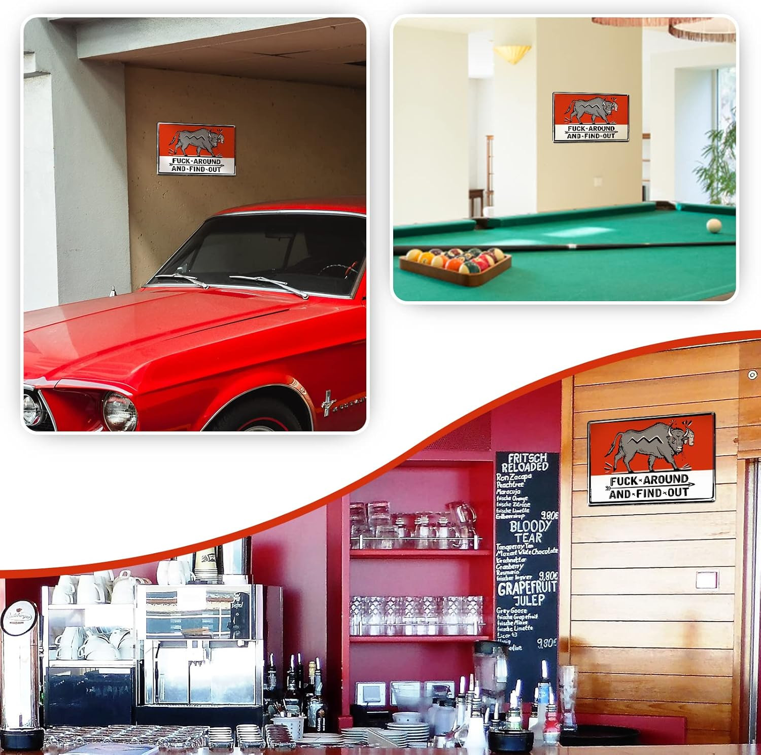Man Cave Decor, Bar Signs for Home Bar, Cool Stuff for Men, Funny Signs Suitable