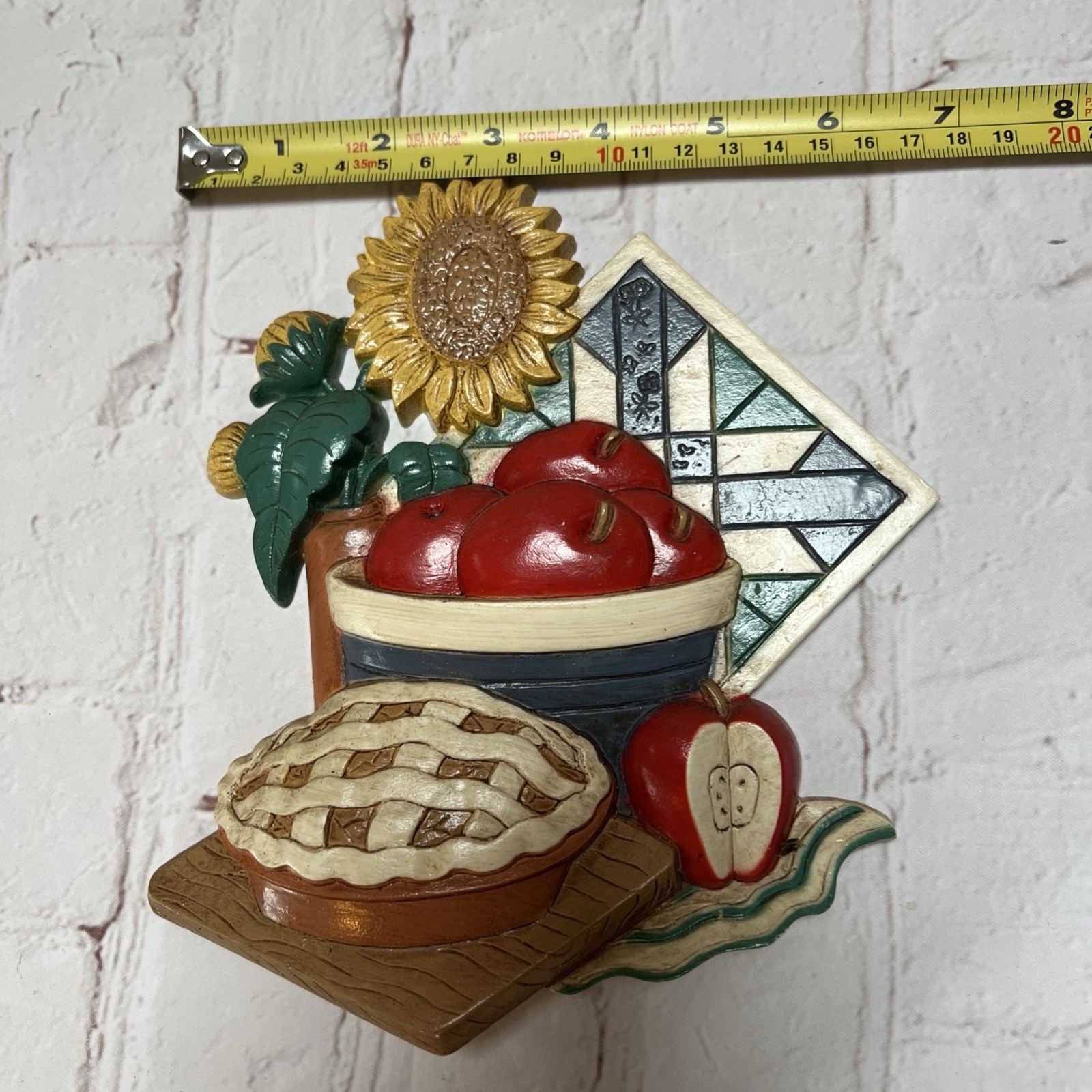 Vintage HOME INTERIORS Country Kitchen 3D Wall Hanging Decor Set of 3