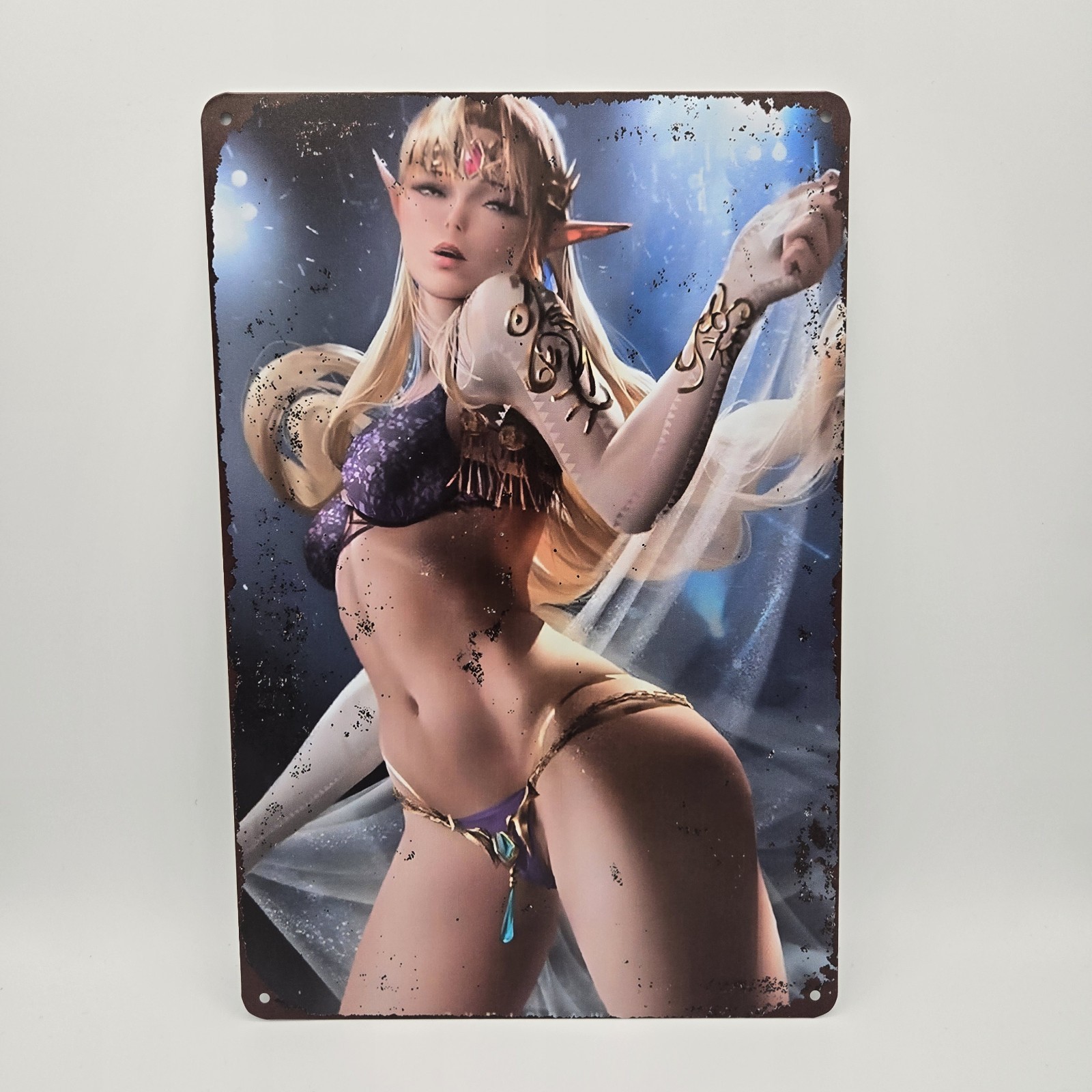 Pinup Anime Girl Metal Tin Sign Wall Posters 8×12