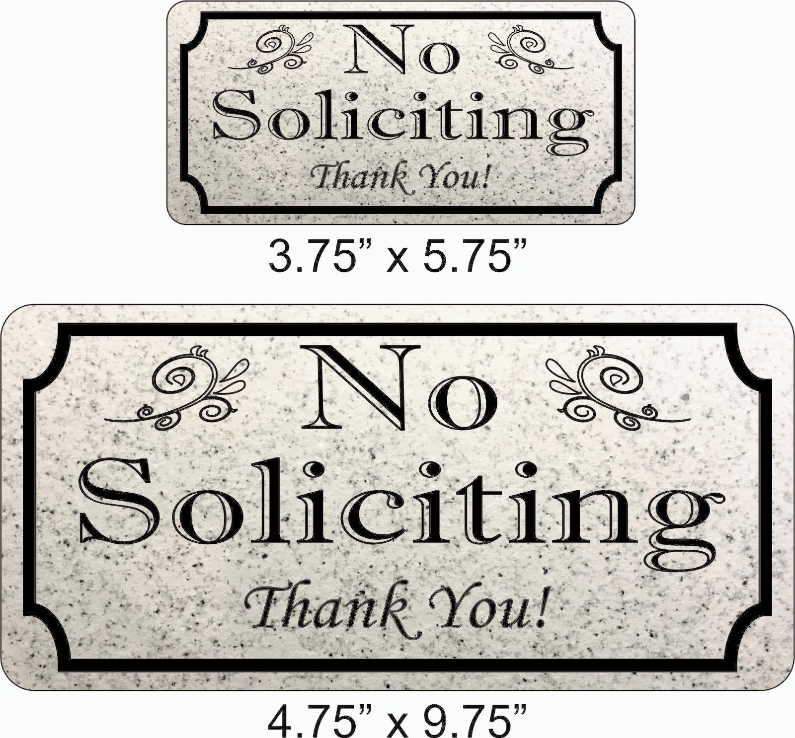 Rectangular “NO SOLICITING Family, Friends & Neighbors WELCOME” Sign
