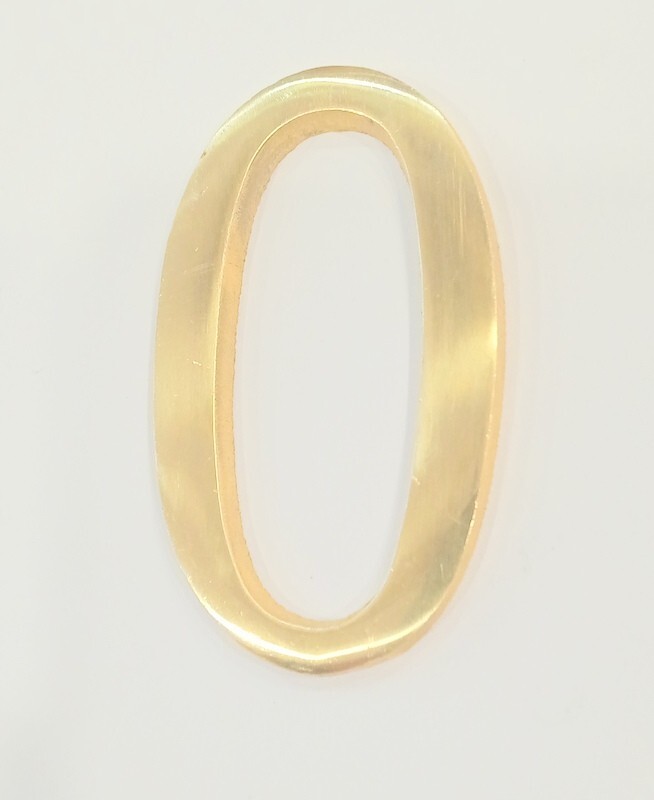 50 MM 2″ HEIGHT BRASS HOME DOOR MOUNTED & WALL MOUNTED NUMBERS “0”