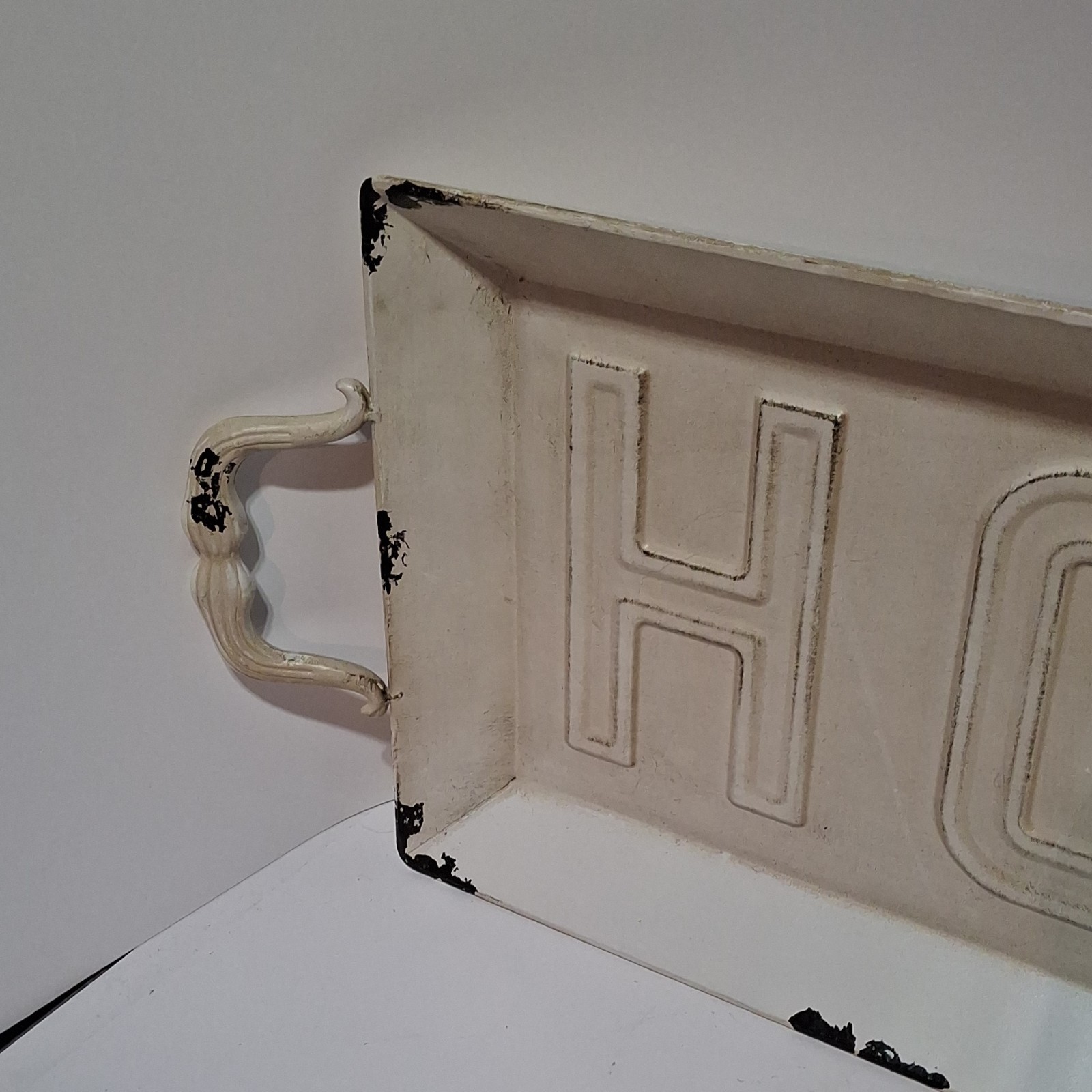 rectangle serving tray home sign metal 30 in x 10 in farmhouse shabby chic