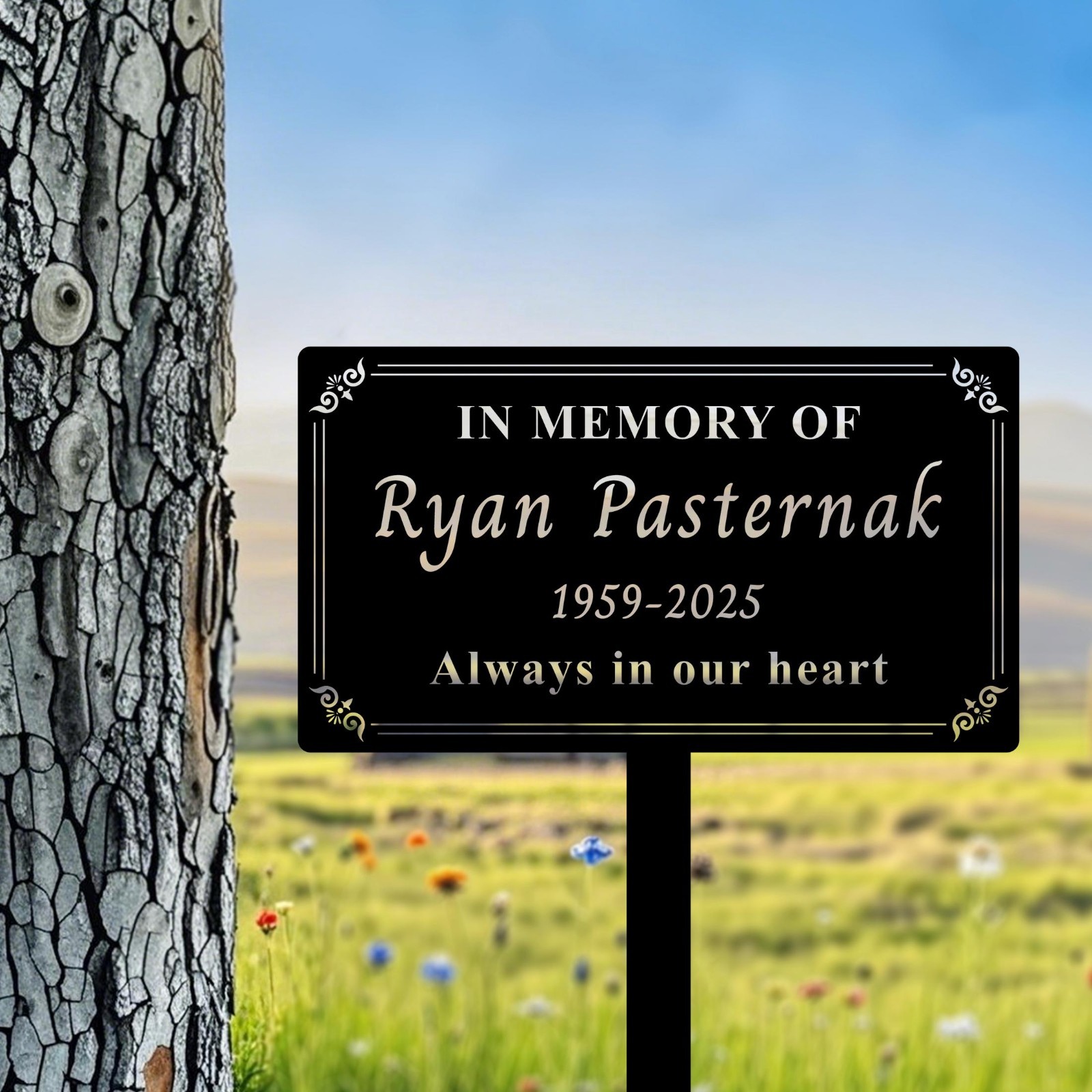 Personalized Memorial Garden Stake, In Memory Of Sign, Sympathy Grave Marker