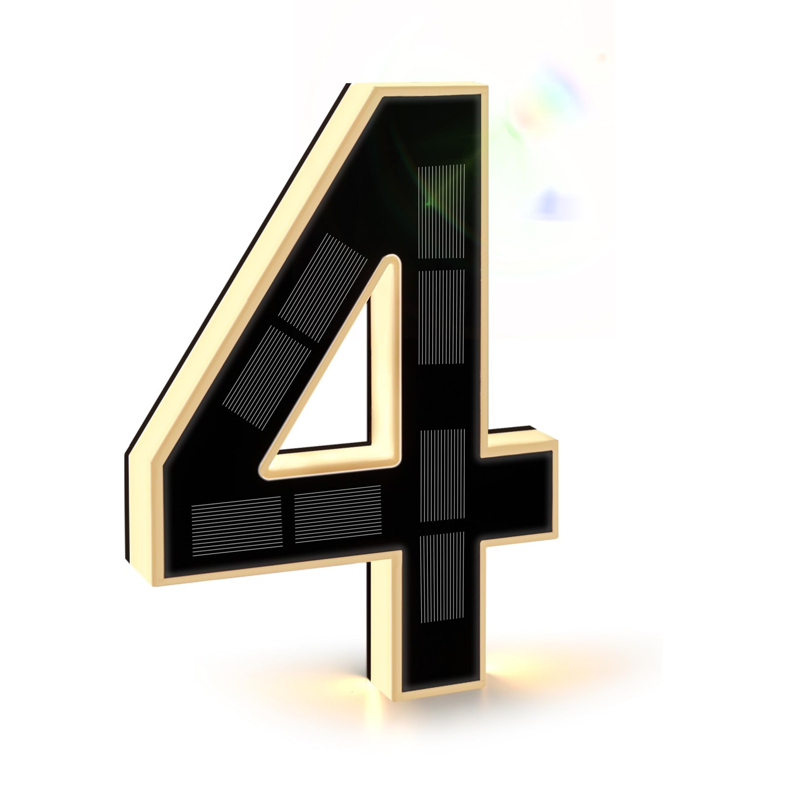 9 Inch Solar Lighted House Numbers for Outside, Light Up Waterproof LED Addre…