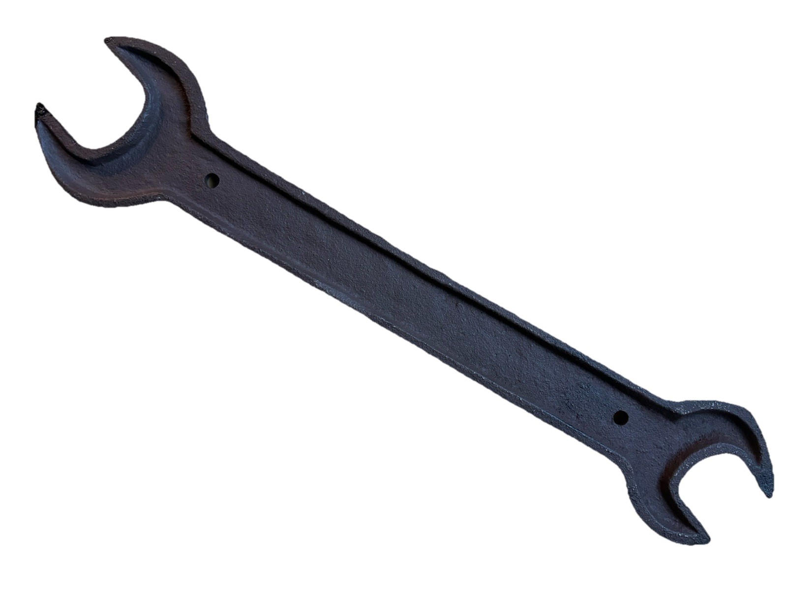 Rustic Cast Iron Man Cave Marker Door Plaque Sign Wrench Brown Patina 11-1/2 in