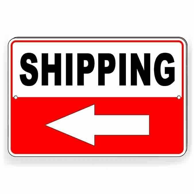 Shipping Arrow Left Sign / Decal Warehouse Shipping Instructions / Magnetic