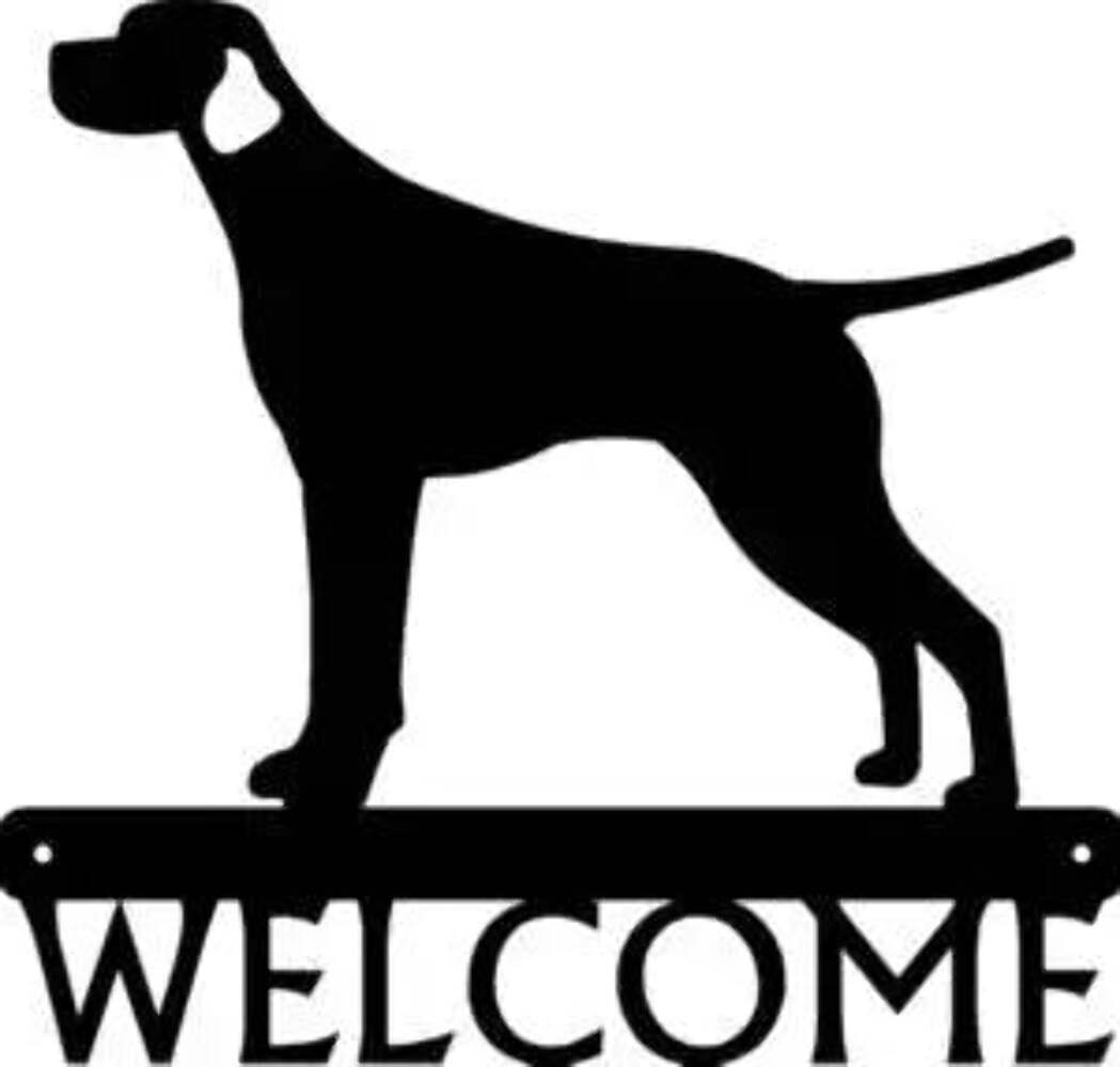 Smooth Pointer Dog Welcome Sign – Made in America – Outdoor Decor