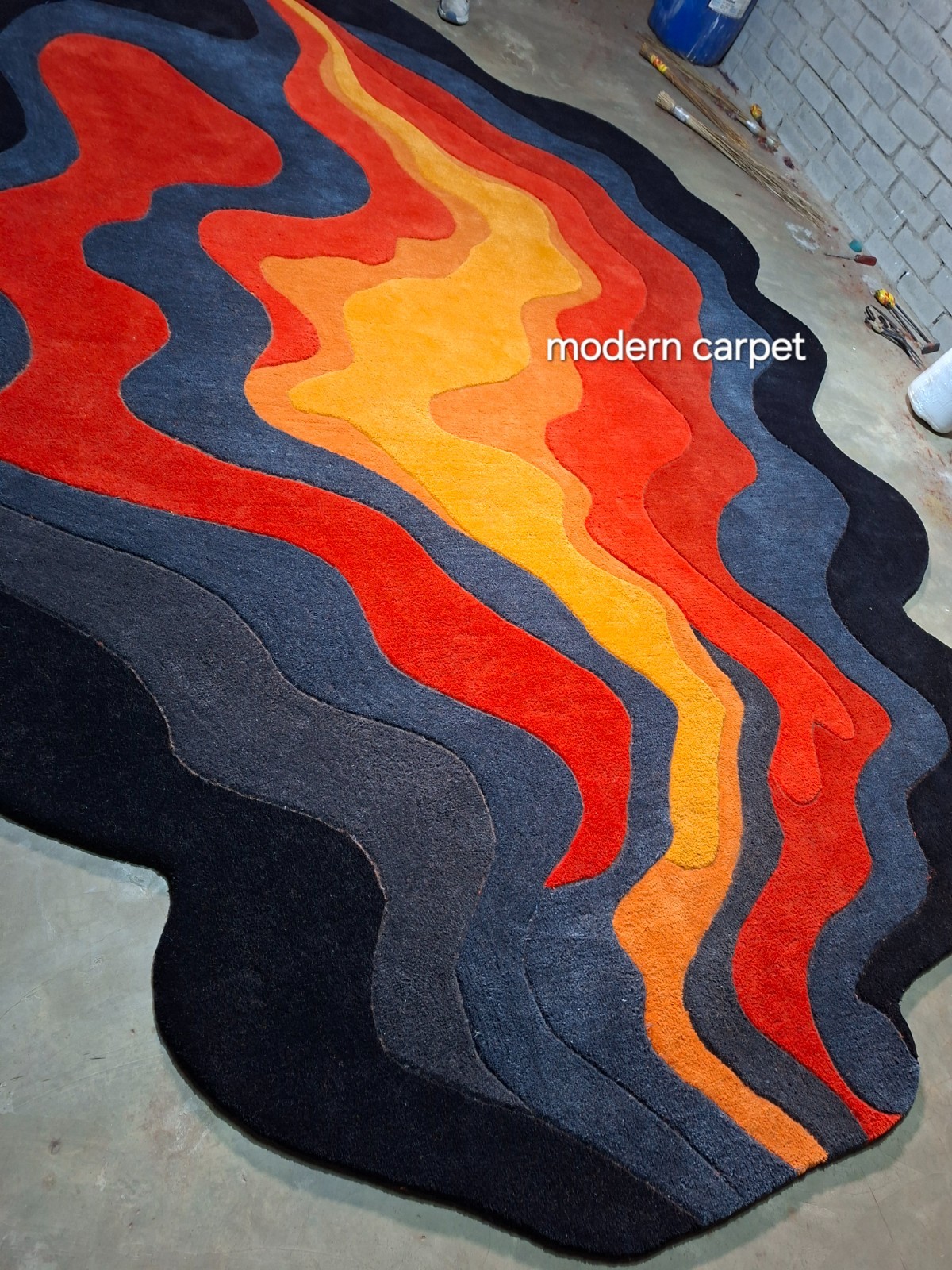Irregular Shape Rugs Handmade 100% Woolen Hand Tufted For Home Decoration