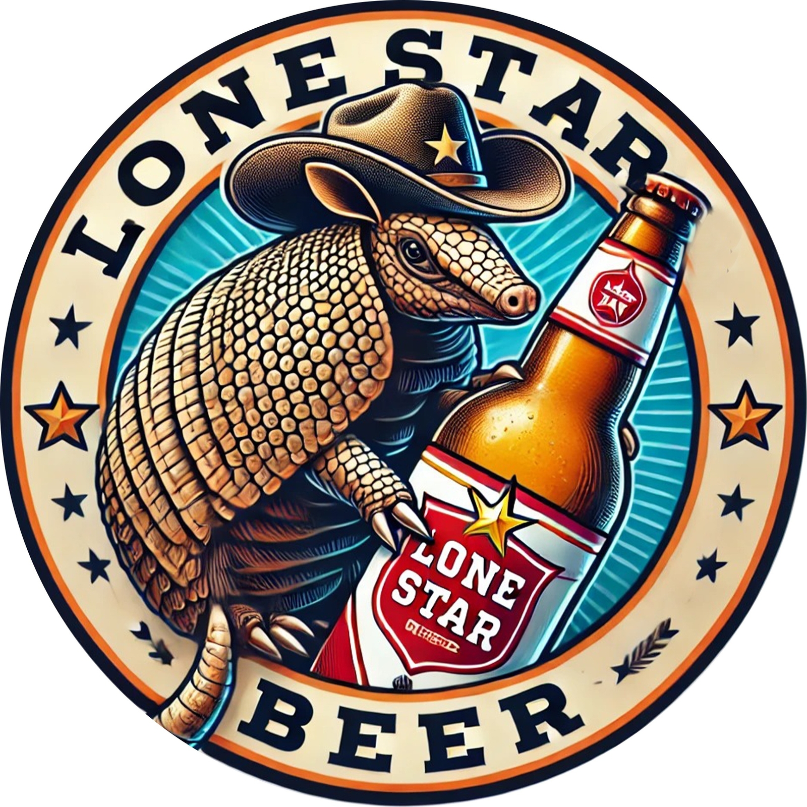1pc Lone Star Beer – themed Western – style Aluminum Tin Metal Signs, 8×8 Inches