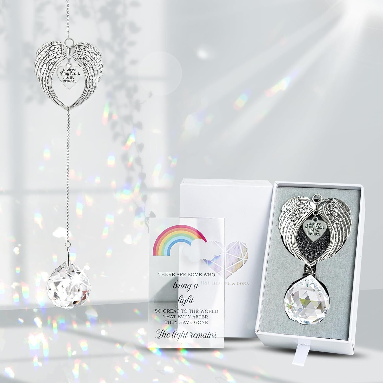 Sympathy Gift -Loss of Loved One Memorial Gift(a piece of my heart is in heaven)