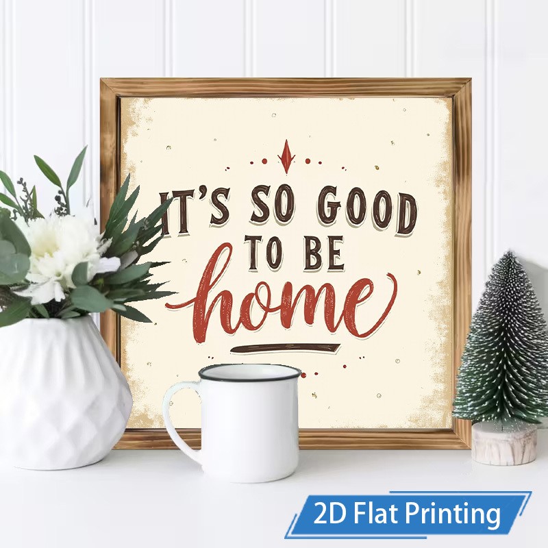 Vintage Framed Wooden Sign Sweet Home Saying Living Room Tabletop Decor