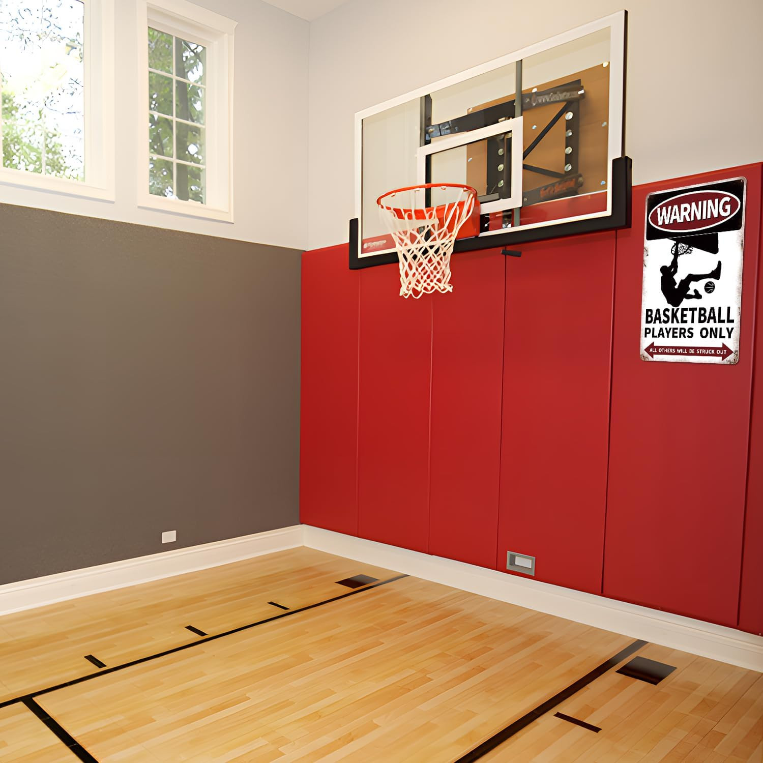 Basketball Decor Gifts Vintage Metal Tin Sign Poster for Boys Room Kids Bedroom