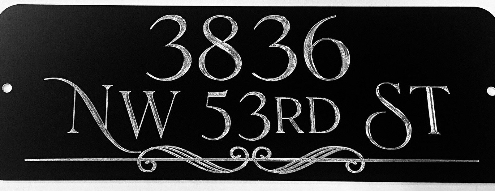 Engraved Personalized Custom House Home Number Street Address Metal Sign 14×5