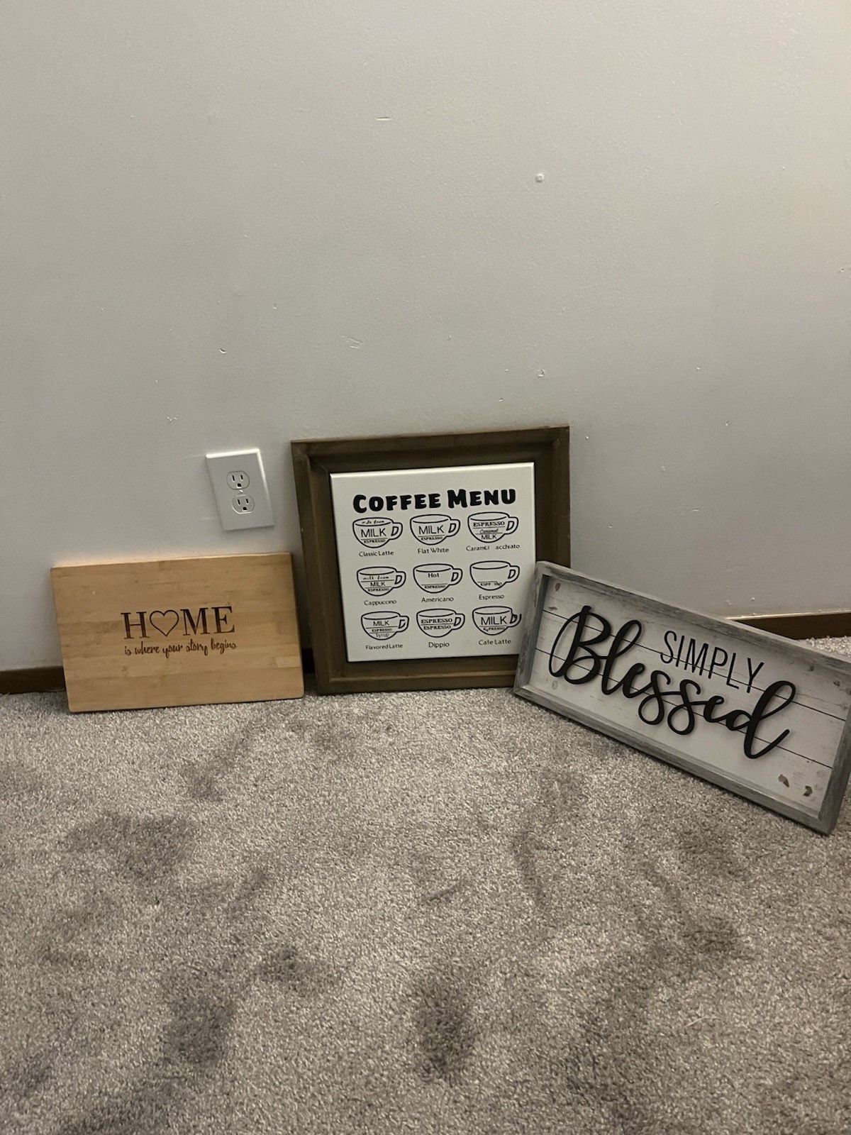 Farmhouse Home Decor Bundle – Coffee Menu, Floral Arrangement