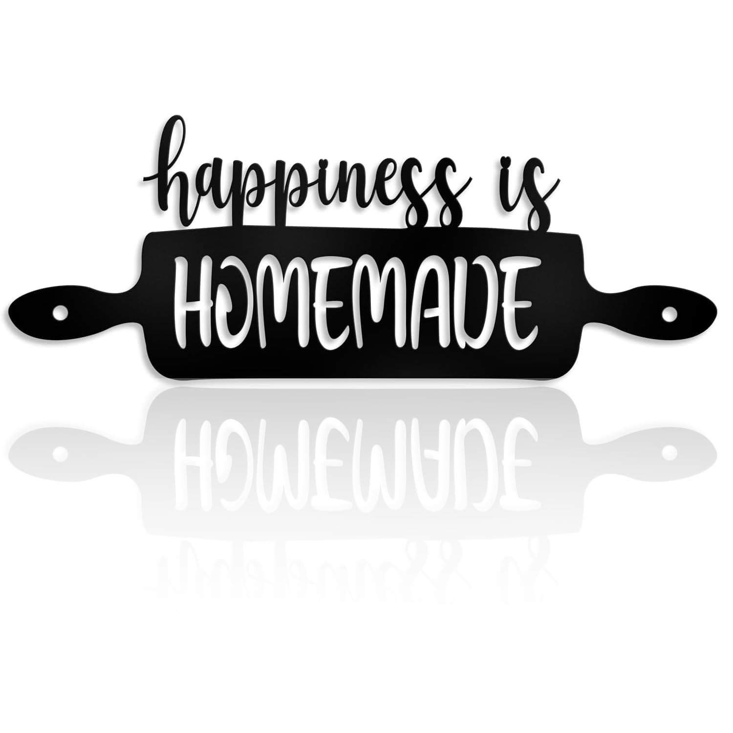 COLOR VALLEY ART Farmhouse Metal 5.3 x 14 inches, Happiness Homemade A