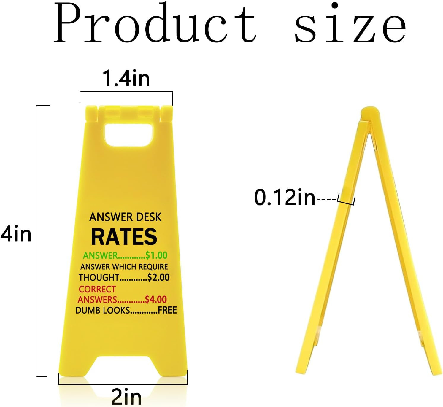 4Pcs Funny Office Desk Decor Caution Overstimulated Desk Warning Sign Accessorie