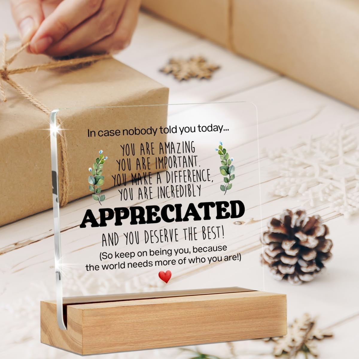 Inspirational Gift Ideas – Thank You Gifts for Women Men Friends (4 x 4 Inches)