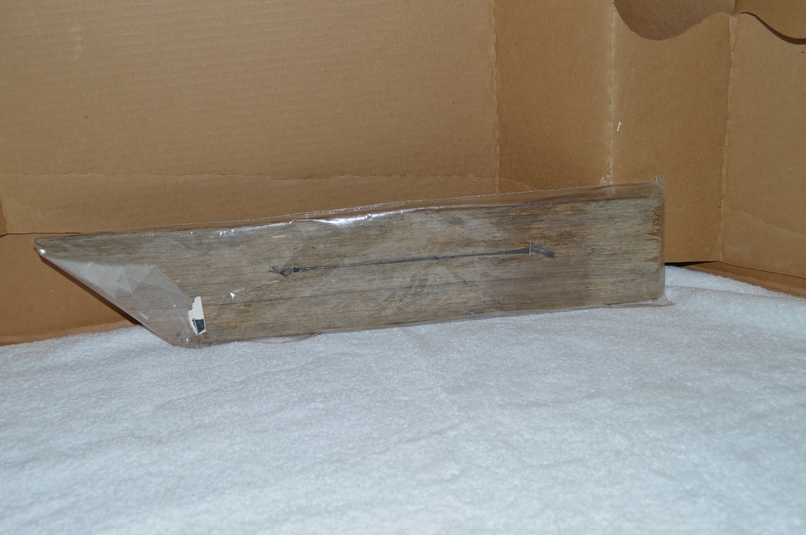 Vtg Primitive Brisbane Wood Handmade Road Sign from Australia Bloody Long Way