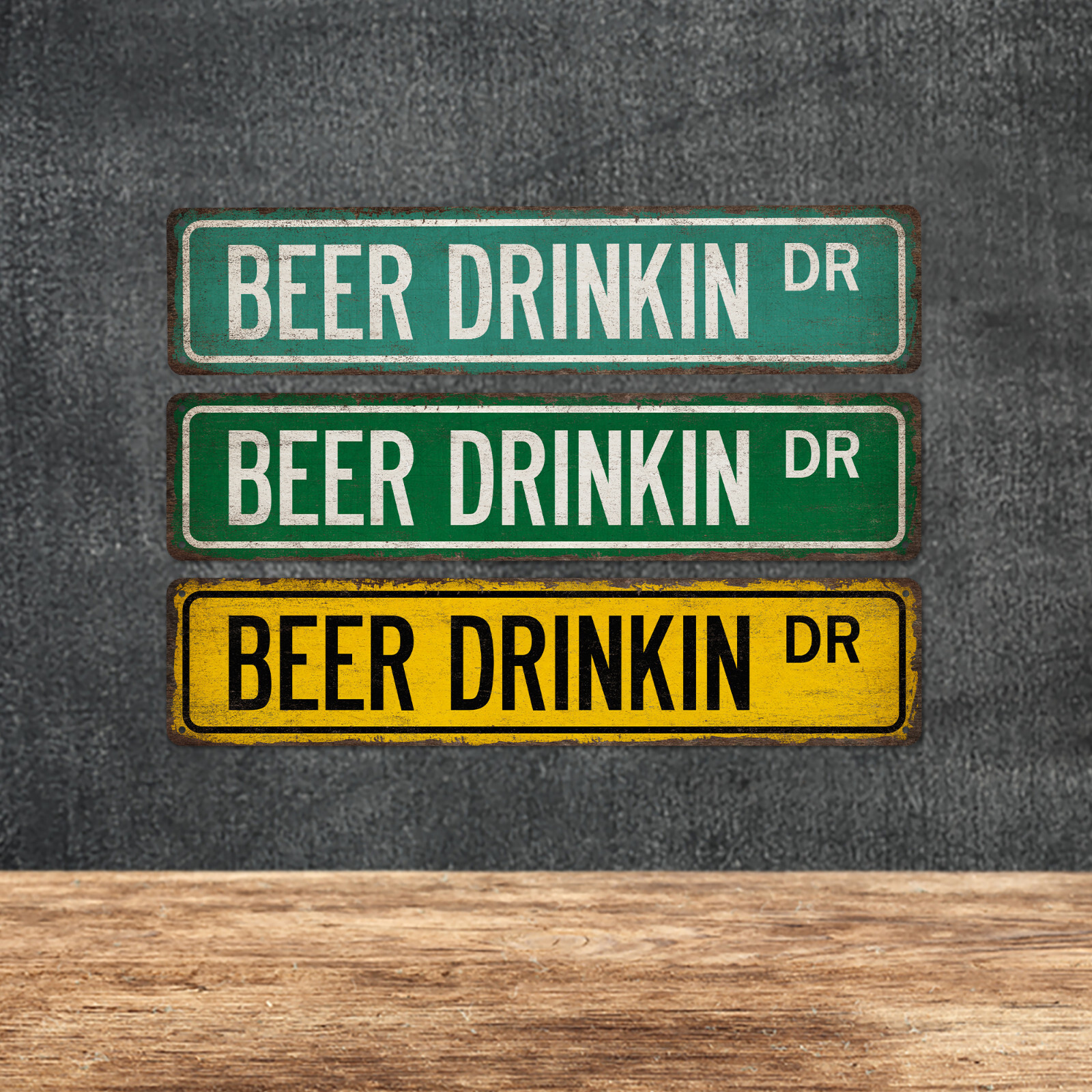 Beer Drinking Street Sign Man Cave Beer Decor Home Bar Lounge Pub 104180021011