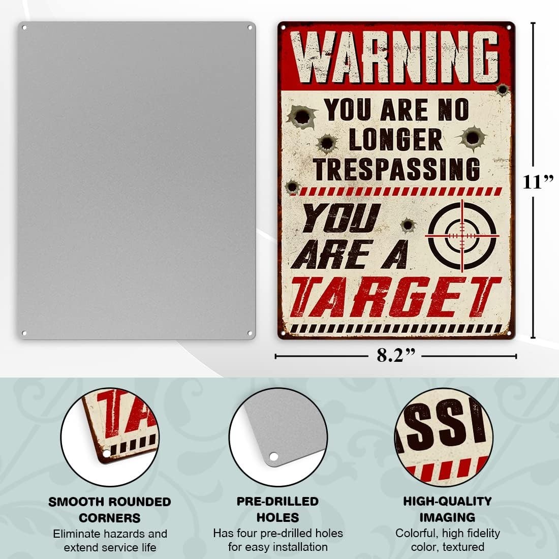 Funny No Trespassing Sign – Warning You Are No Longer Trespassing You Are a T…