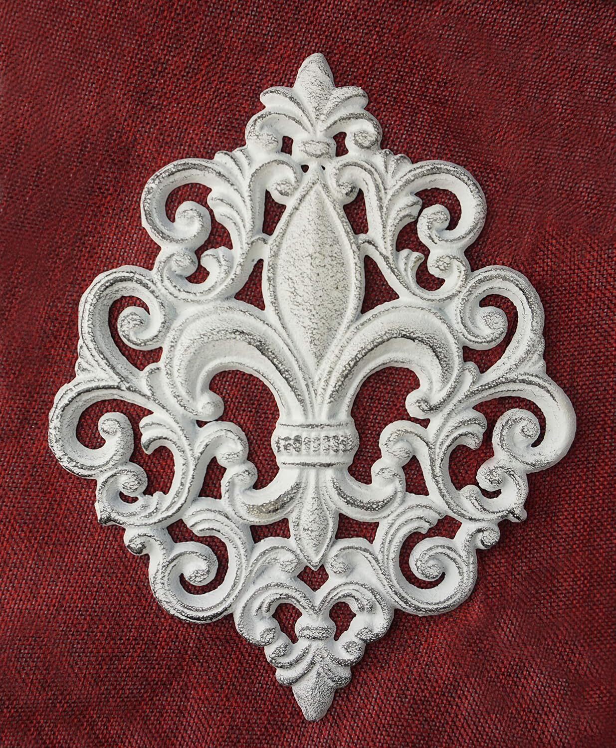 Lulu Decor, Cast Iron Fleur De Lis Wall Decoration Plaque, Antique Home Decor