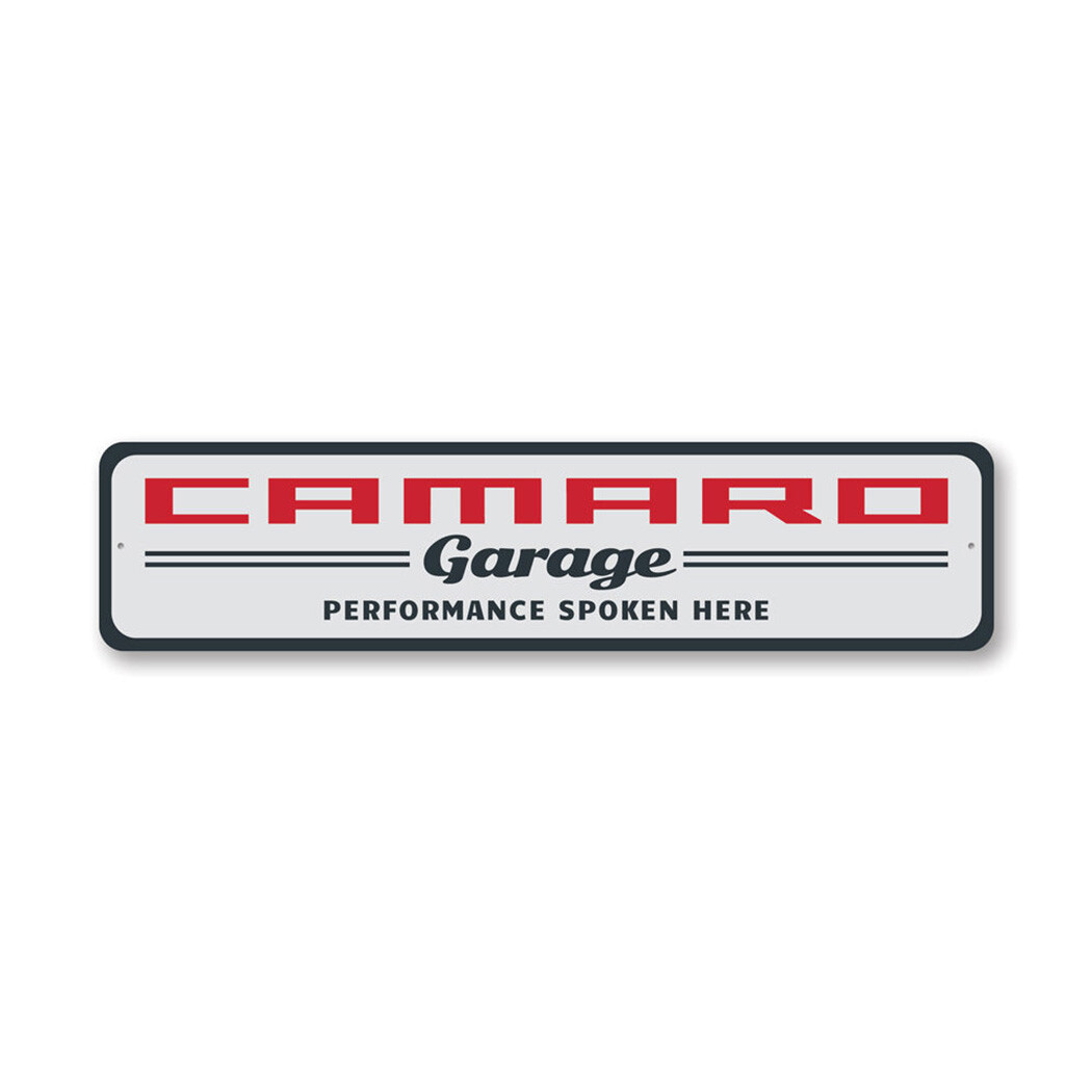 Classic Camaro Garage Metal Sign Chevy Car Chevrolet Parking Racing Classic Wall