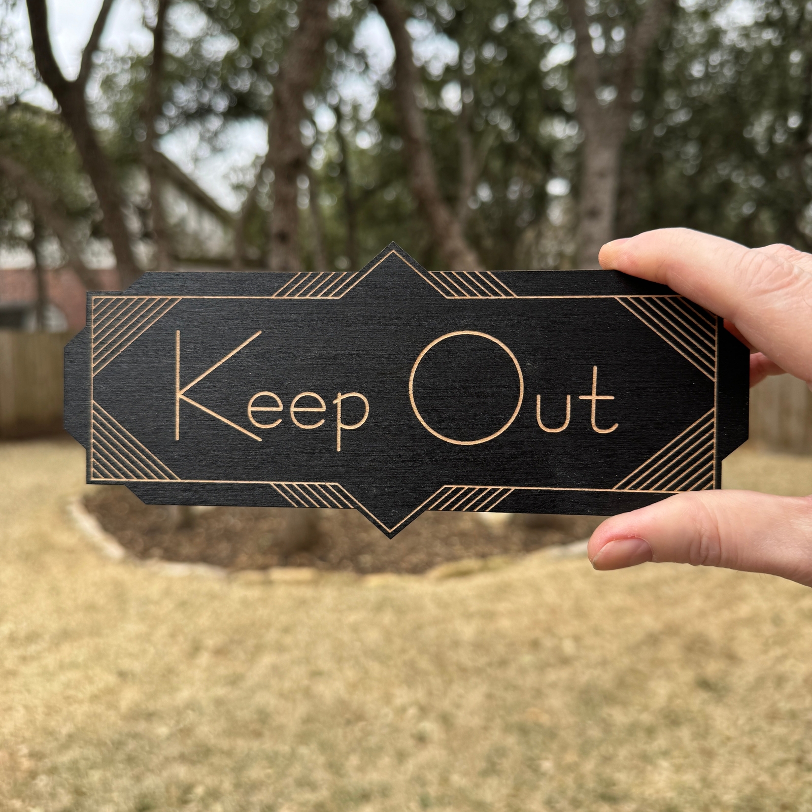 Keep Out – BLACK Sign 4×8