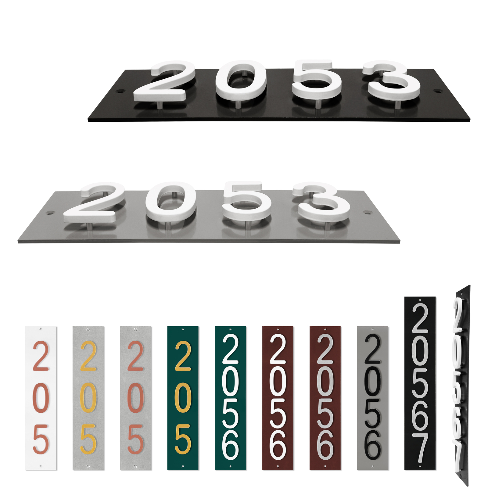 ColourTree Custom Size Personalized House Numbers Address Street Sign Plaque