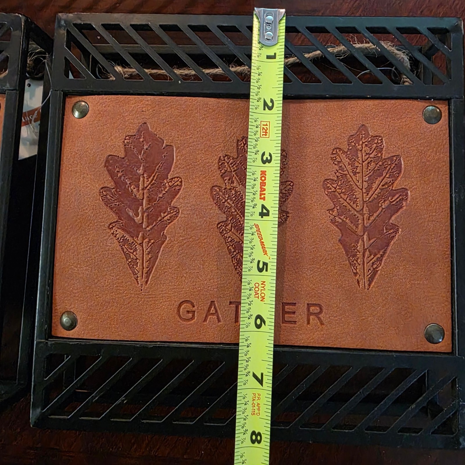 Place & Time Gather Wall Décor Oak Leaf Design 8×8 Inches Set Of 3 NWT