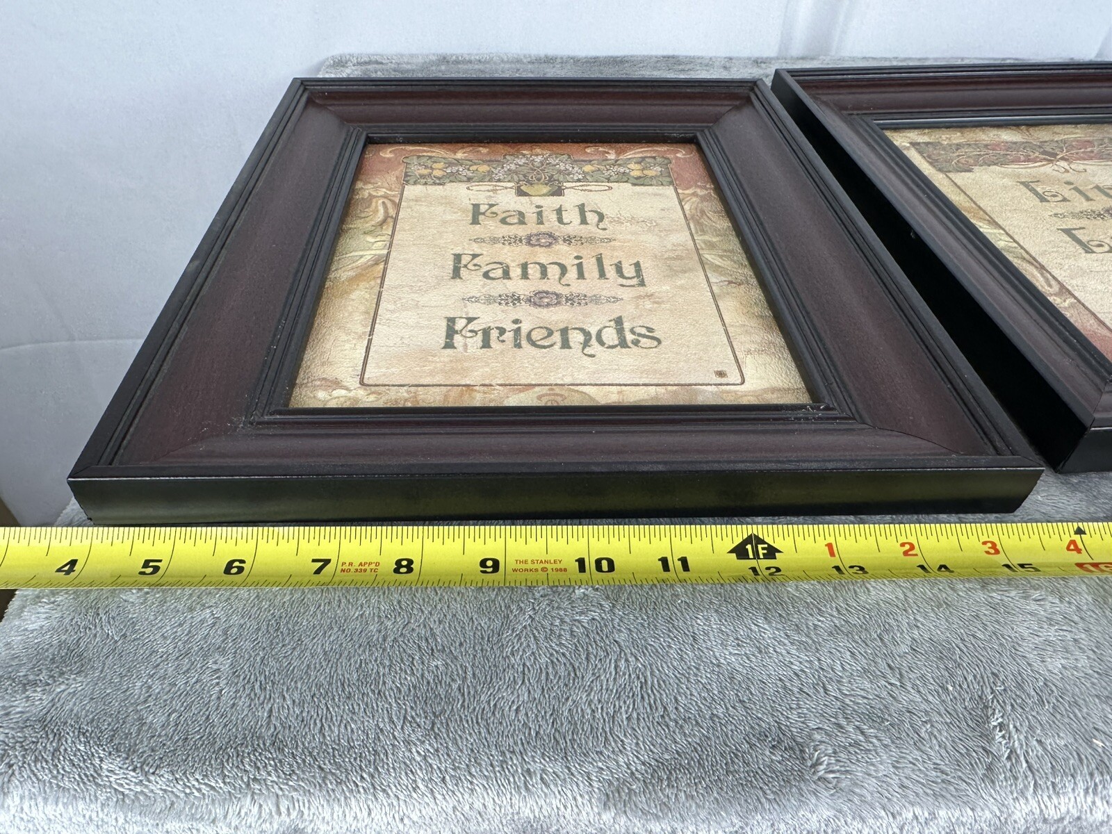 Lot Of 2 Framed Prints Faith Family Friends Live Laugh Love