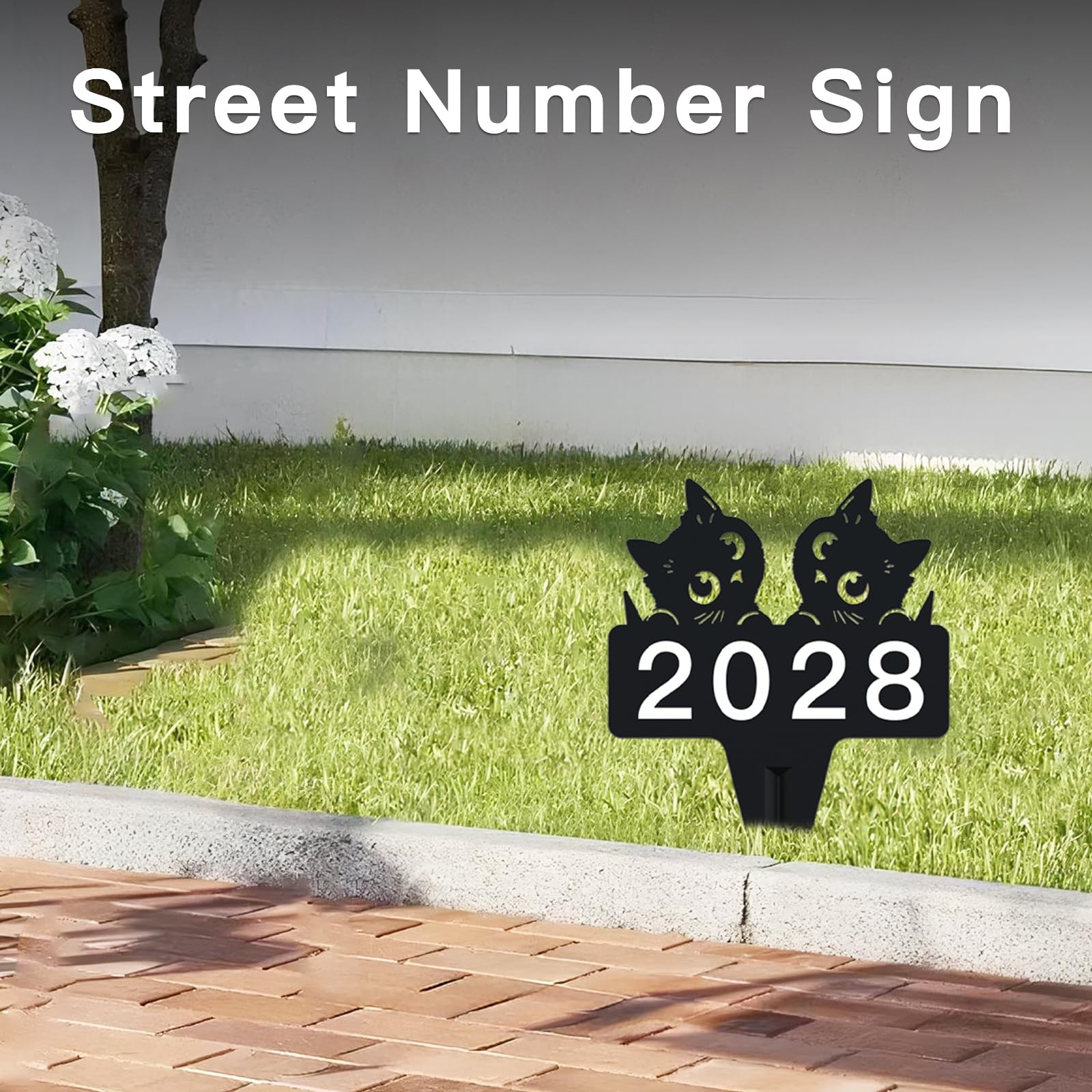 Address Plaques for House, Cat Metal Address Plaque for Outside, Street Name …