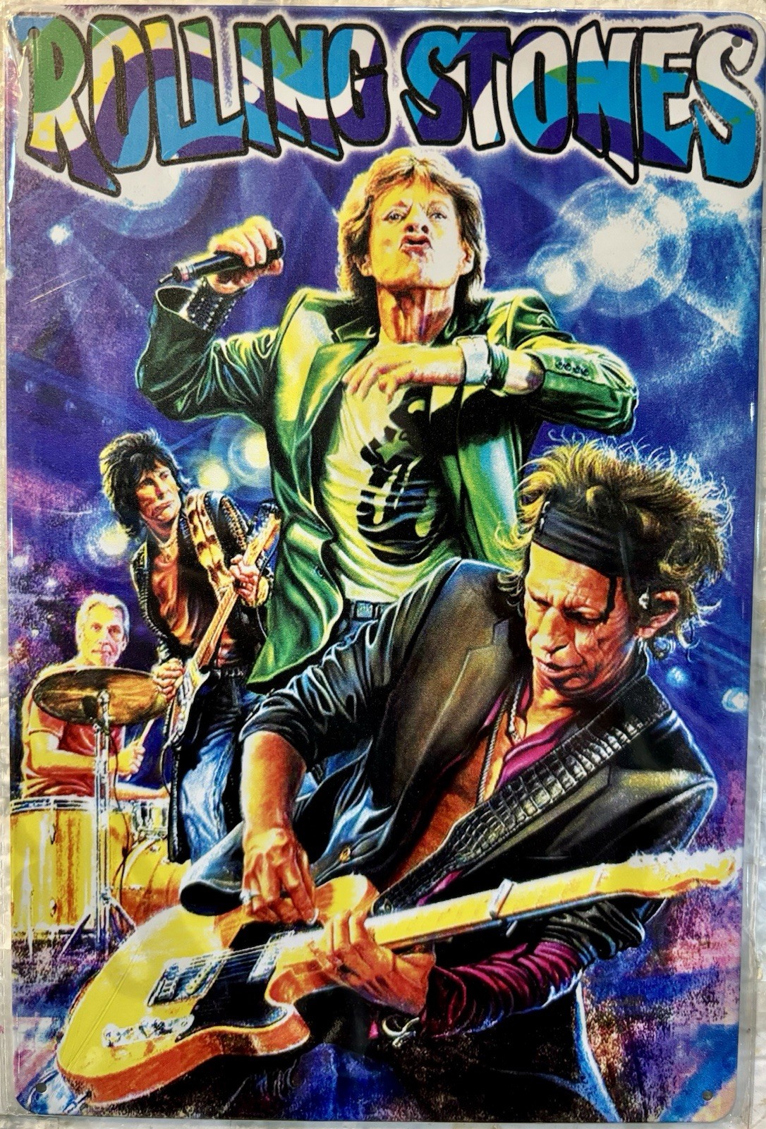 TIN SIGN 8×12 Rolling Stones Mick Jagger Rock Roll Band Group Keith Richards DD7