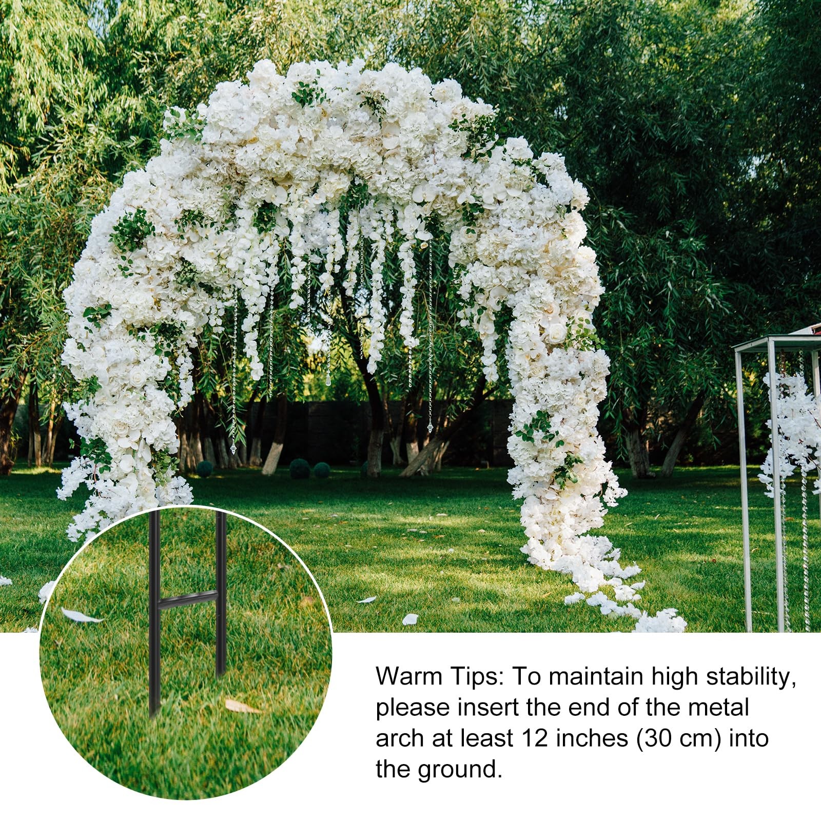 94 Metal Garden Arch Trellis for Climbing Plants Outdoor Decorations