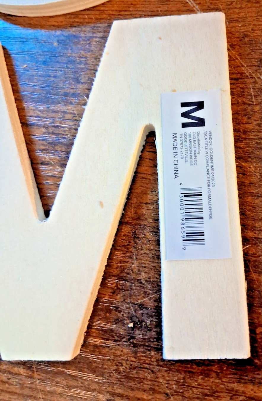 Lot of 42 Wooden Alphabet Letters unfinished and Lot of 10 New Wooden Numbers