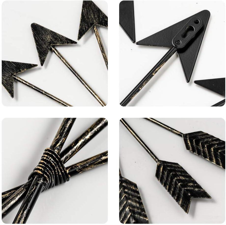 Metal Arrow Wall Decor, Distressed Native American Decor, Wall Hanging Decorativ