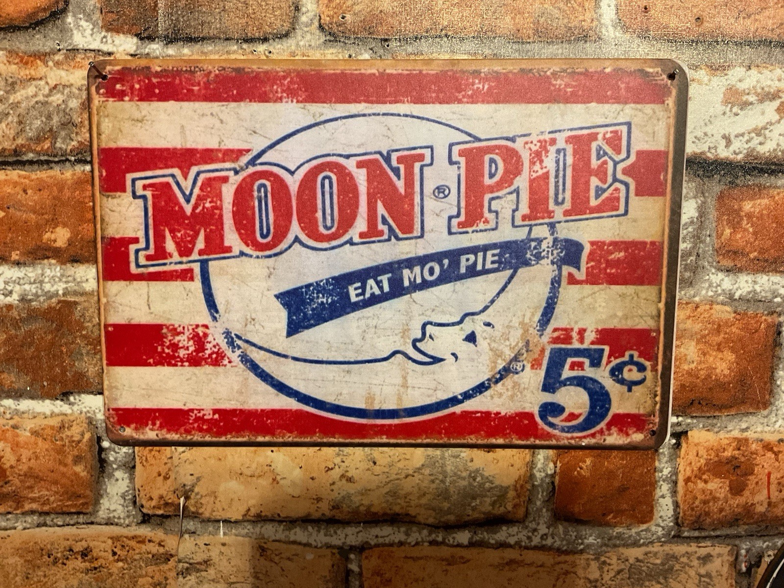 12″X8″ Rustic Patina Style “Moon Pie” Advertising Sign…Ships Free!