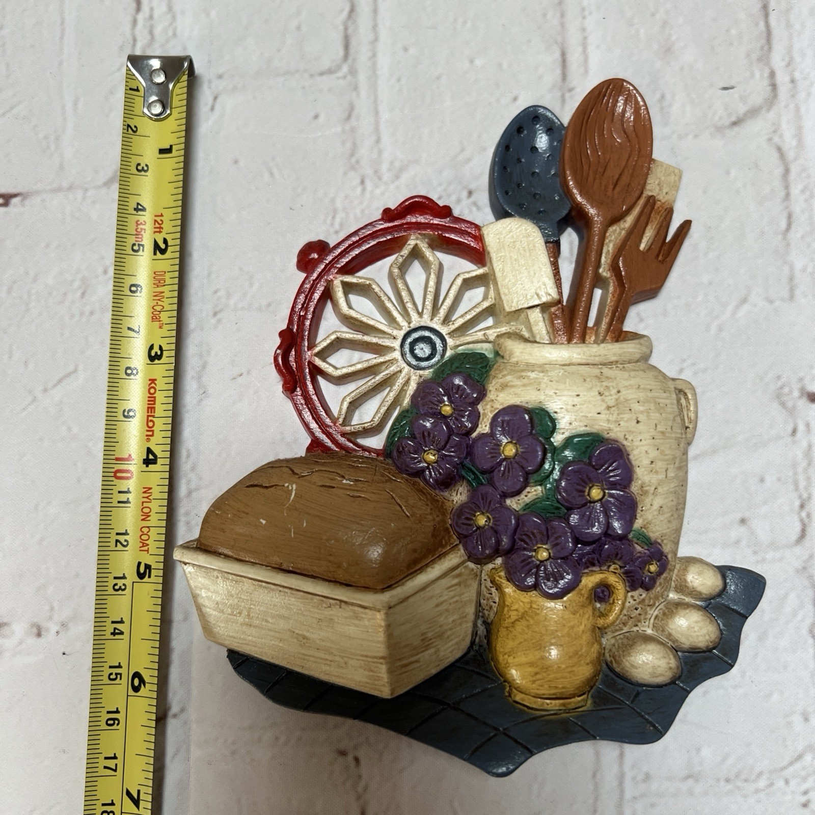 Vintage HOME INTERIORS Country Kitchen 3D Wall Hanging Decor Set of 3