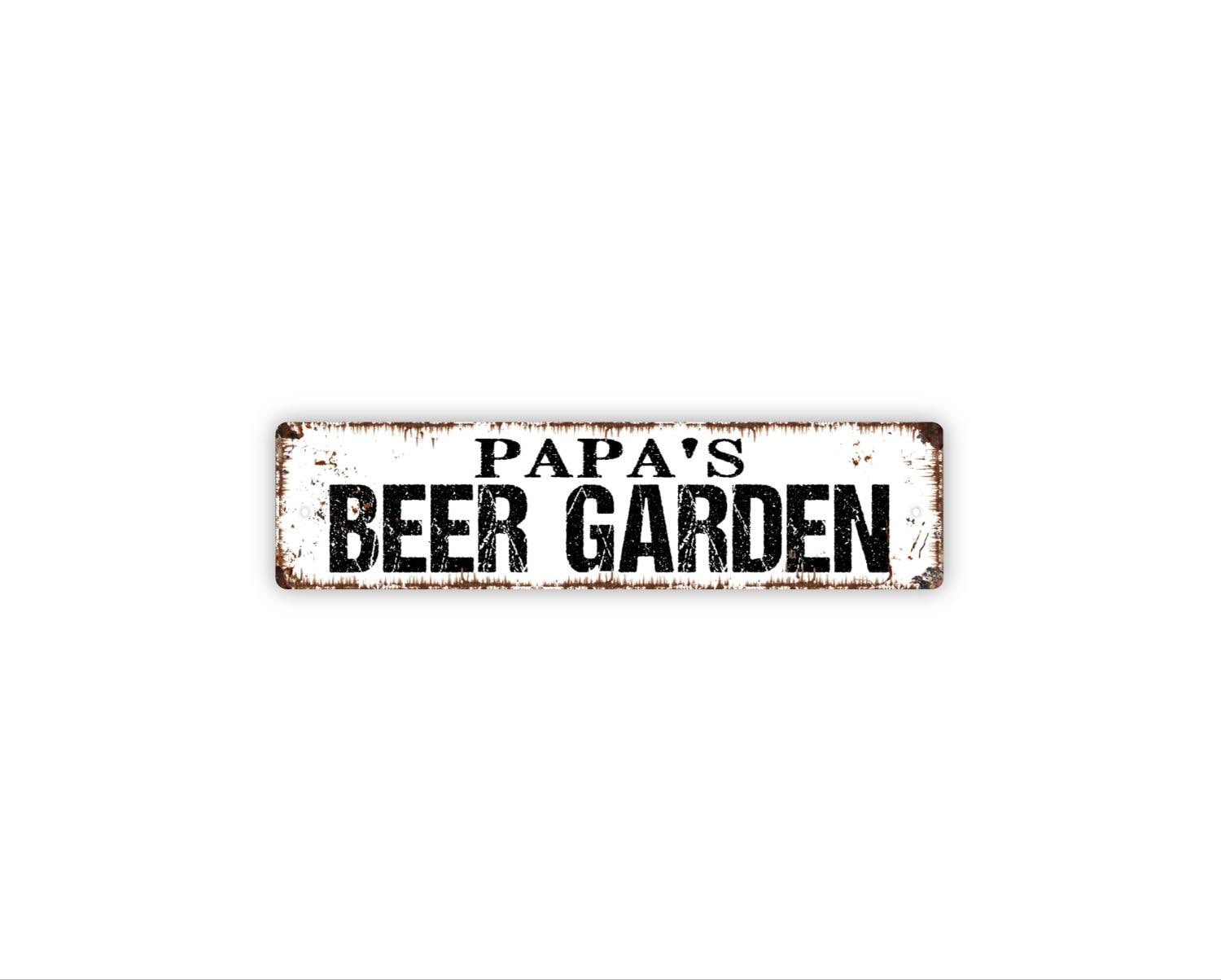 Personalized Beer Garden Sign | Custom Bar Wall Decor | Metal Sign | Outdoor