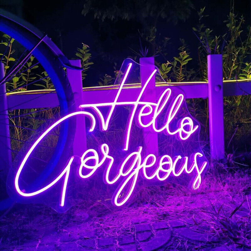 Custom LED Neon Light Signs Wedding Birthday Party Beer Bar Home Room Wall Decor