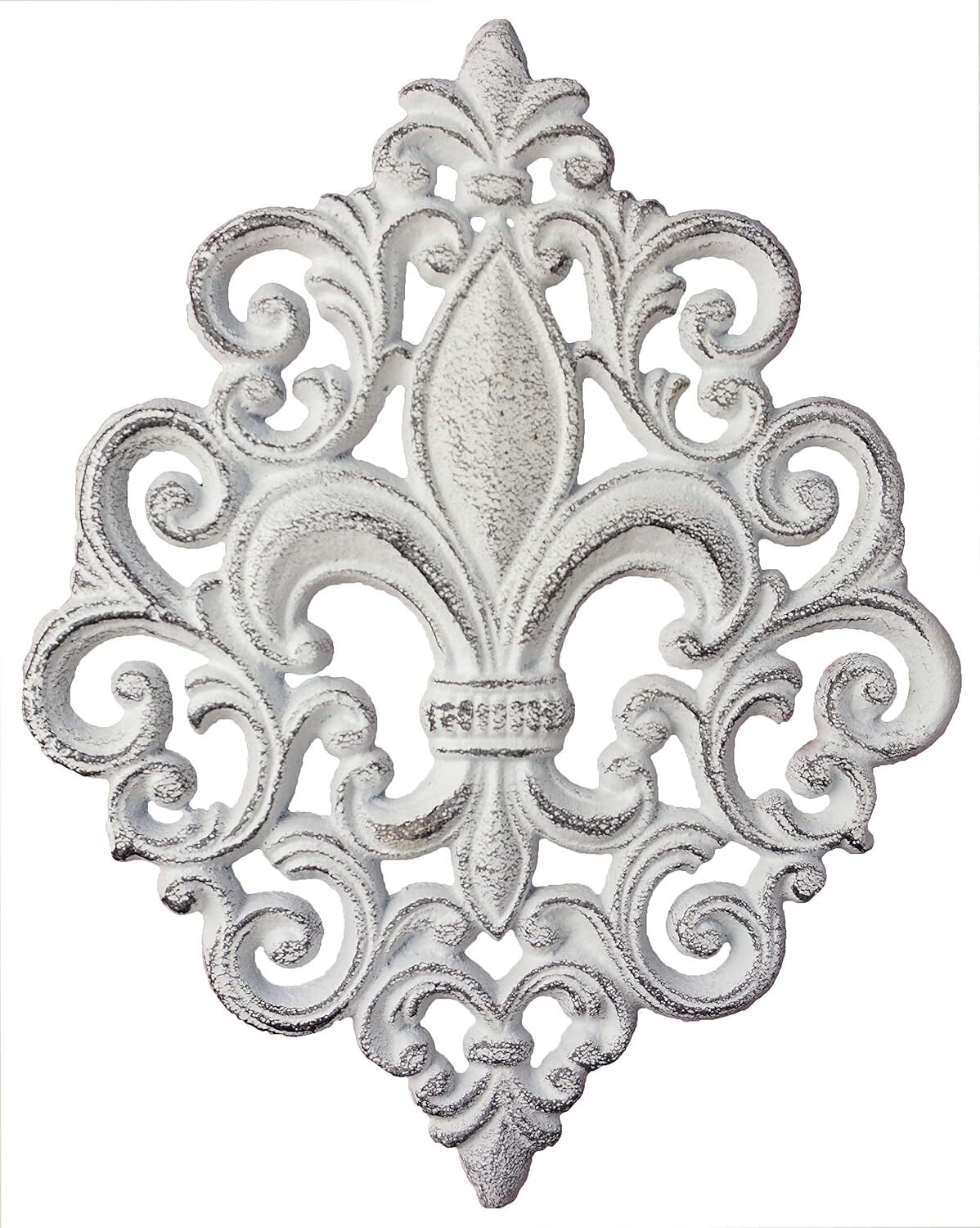 Lulu Decor, Cast Iron Fleur De Lis Wall Decoration Plaque, Antique Home Decor