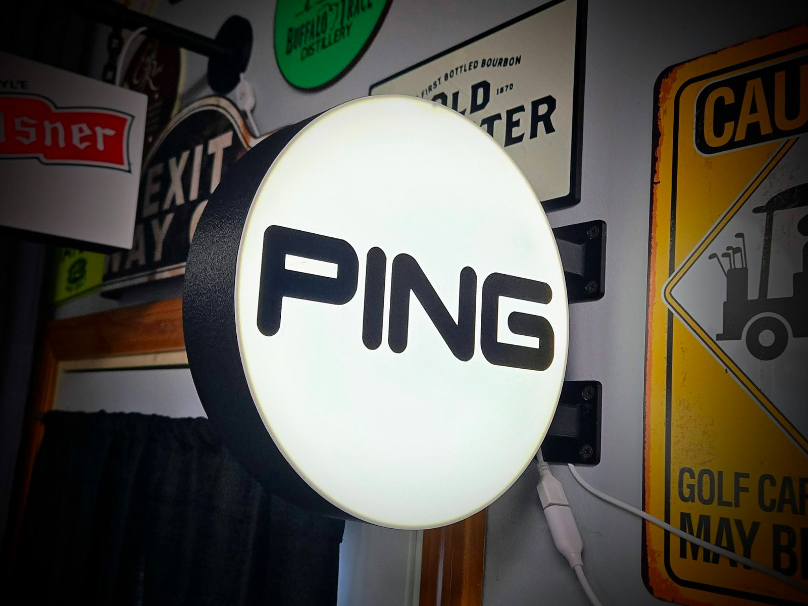 PING Golf ~ 2-Sided LED Lightbox Wall Sign 3D Printed