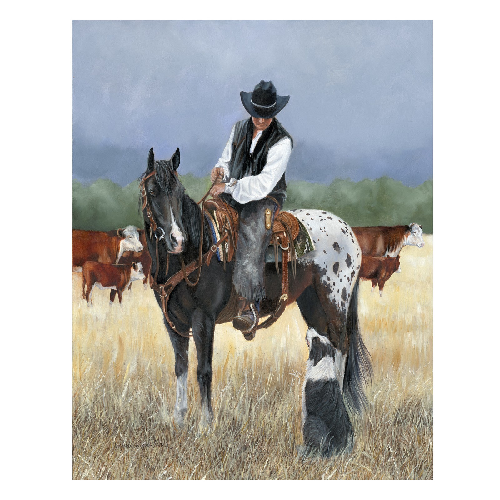 Rivers Edge Products Canvas Wall Art 12 Inch x 16 Inch Range Cabin