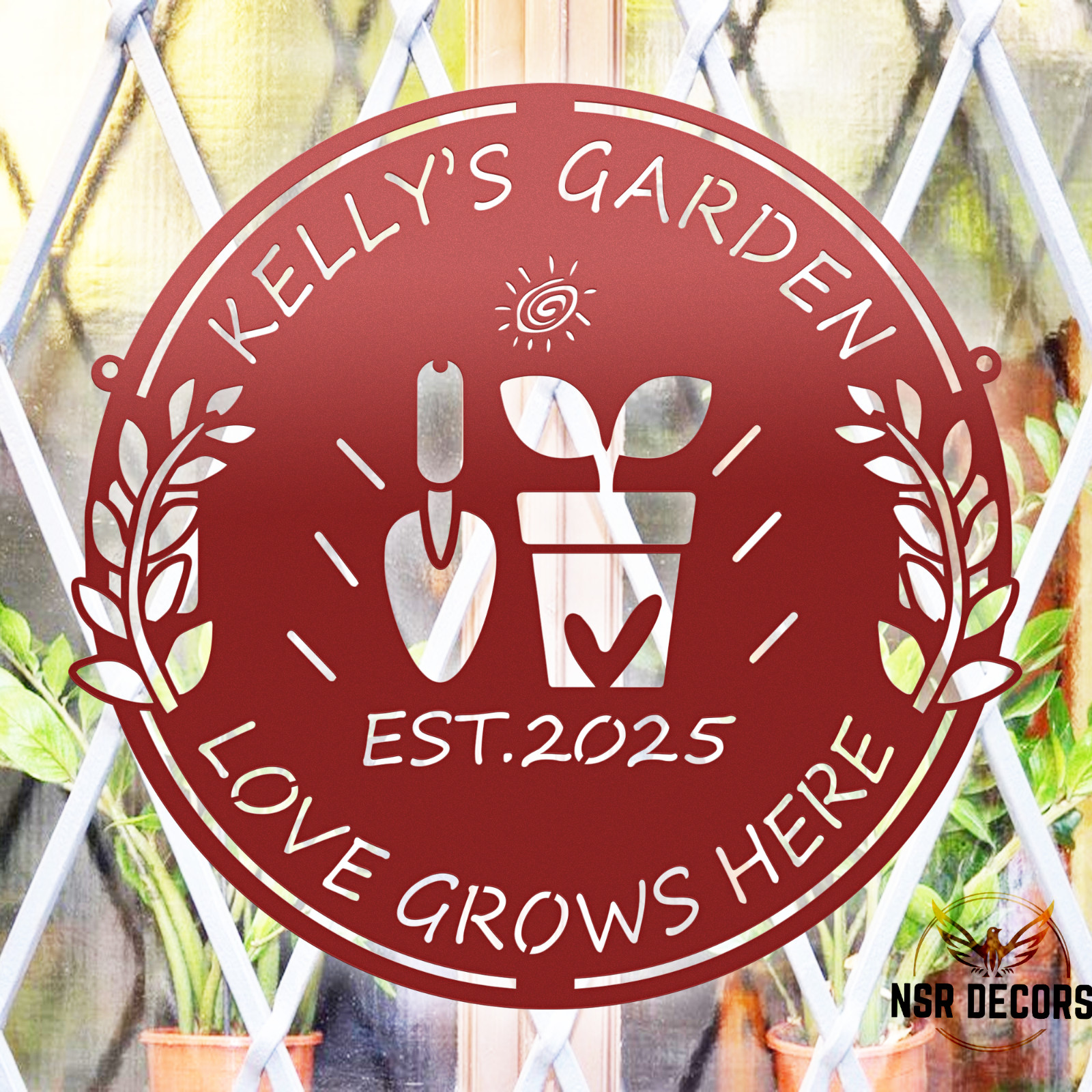 Custom Garden Name Sign, Backyard Decor, Gift for Gardener, Gift for Gardener