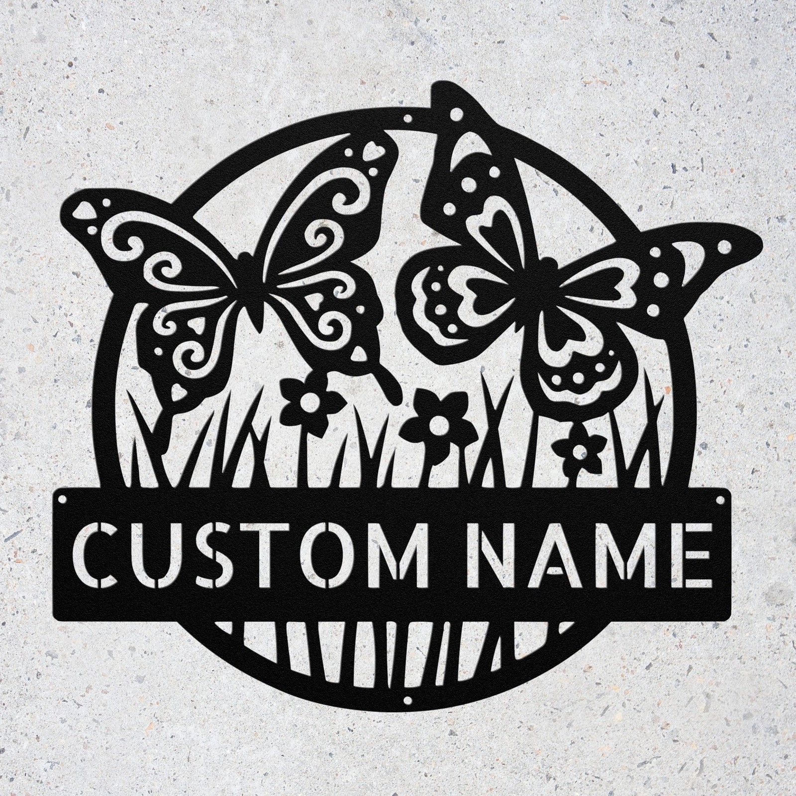 Personalized Butterflies Metal Sign Butterfly Decor for Home Room Gift Ideas