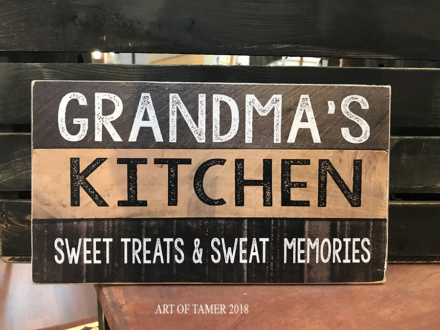 GRANDMA’S KITCHEN wood SIGN 6.5X12 inches, MADE IN USA