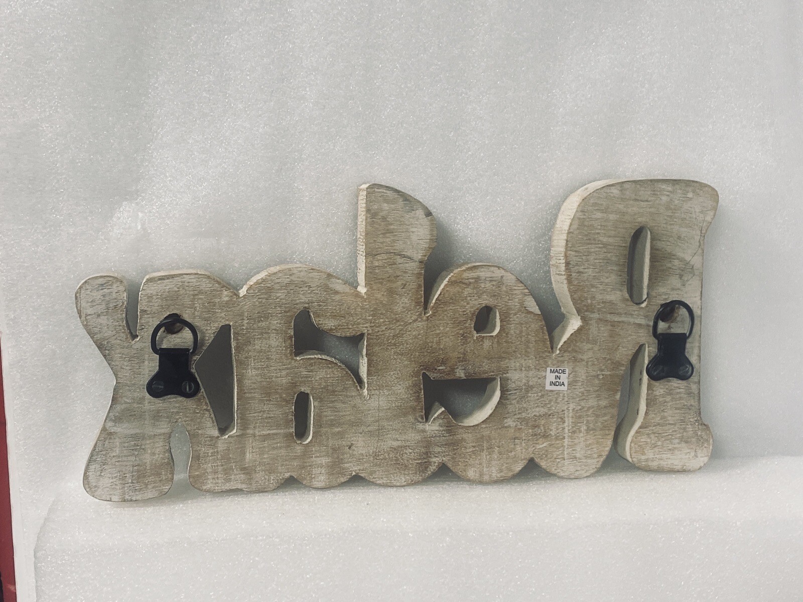 Wood RELAX Carved Letters Free Standing Decorative Table Top Sign 11.5x4x1