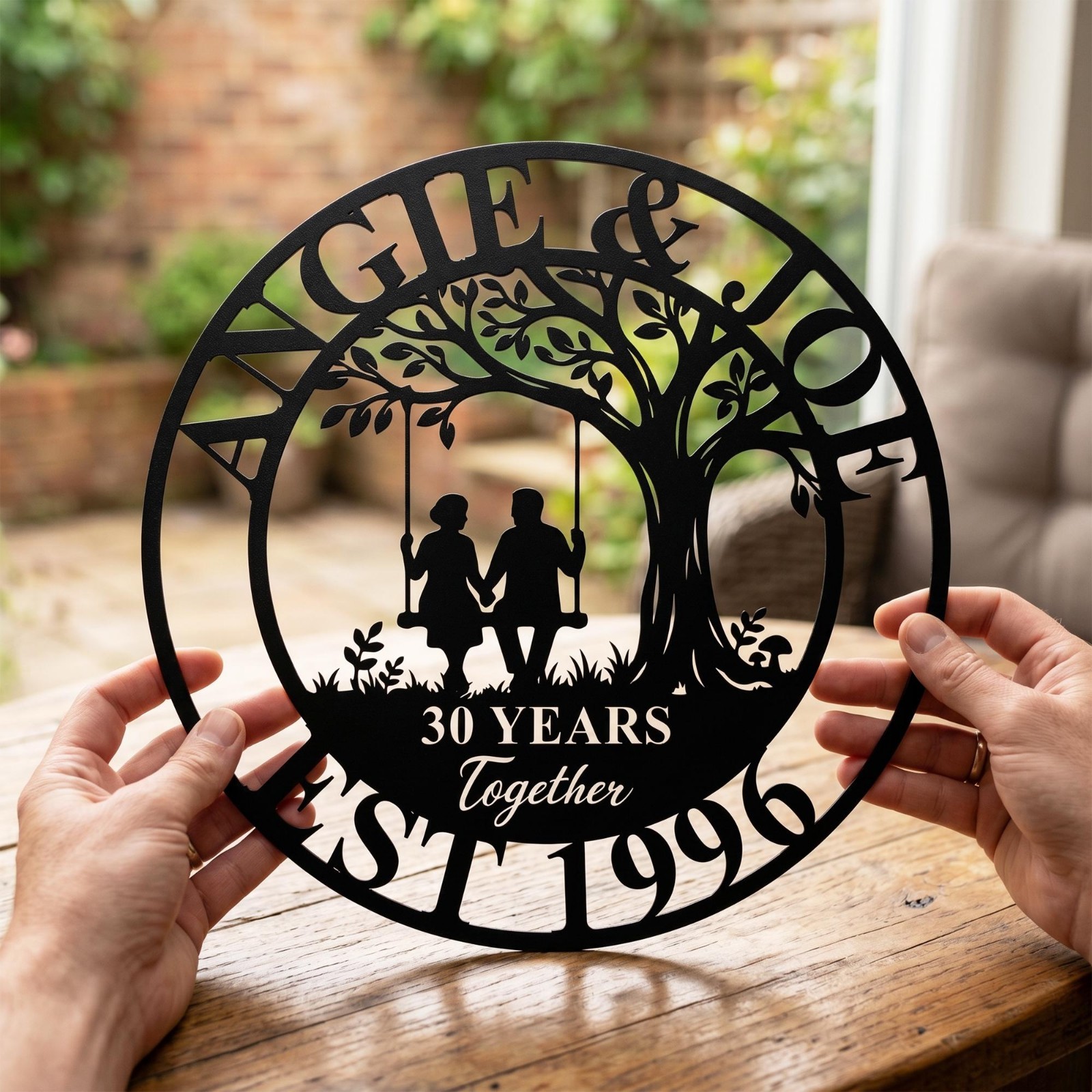 Personalized Years Together Pearl Anniversary Metal Sign Gift